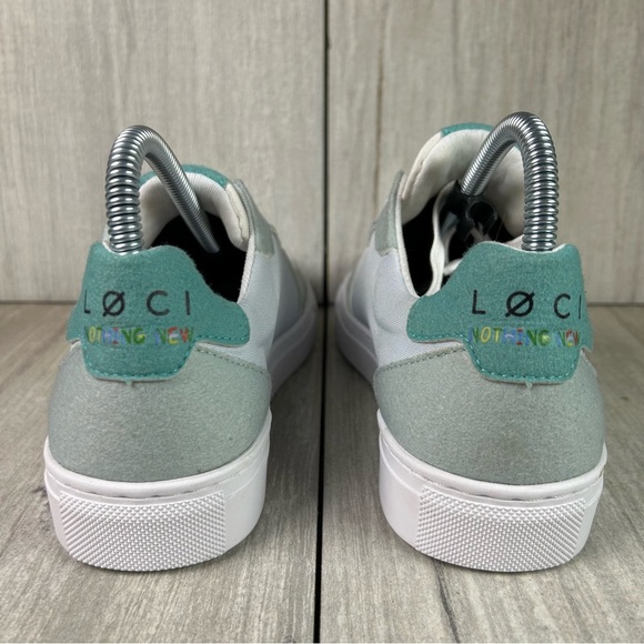 Loci Teal Court Classic Lace Up Canvas Sneaker Women’s Size 7 - Picture 7 of 10